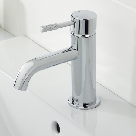 MOL ES BAS C Bristan Molida Eco Start Basin Mixer with Waste in Chrome Installed on a Basin