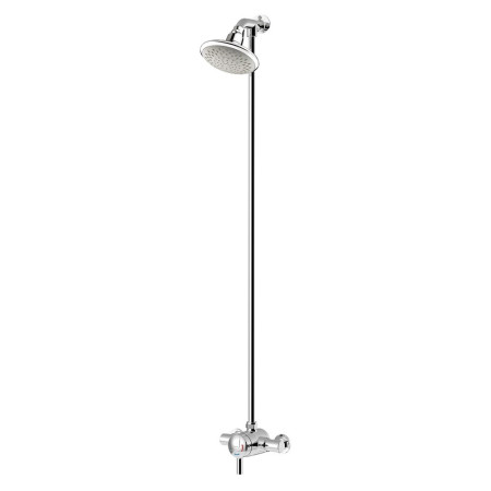 MINI2 TS1203 RR C Bristan OPAC Thermostatic Exposed Mini Shower Valve with Top Outlet Rigid Riser Chrome (1)