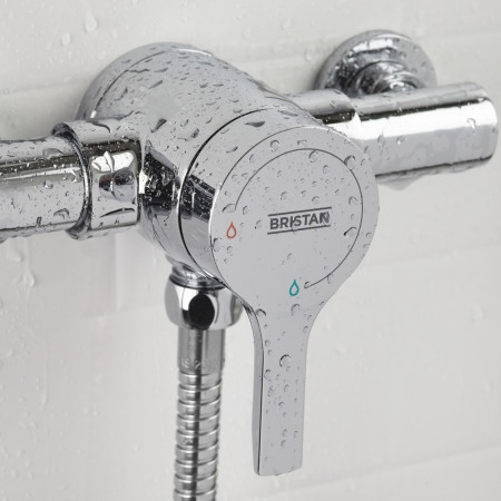 NZA SHXAR C Bristan Onza Thermostatic Chrome Exposed Shower Wet Valve Close Up