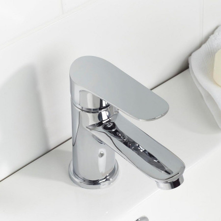 OPS BAS C Bristan Opus Basin Mixer with Clicker Waste Chrome Top View