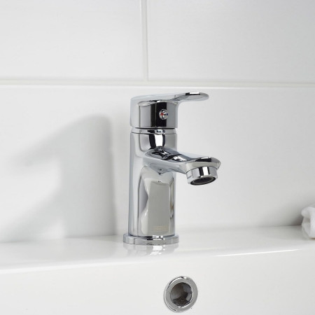OPS BAS C Bristan Opus Basin Mixer with Clicker Waste Chrome Bathroom Setting