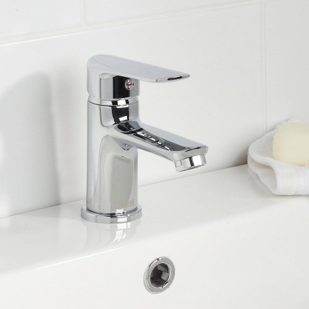 OPS BAS C Bristan Opus Basin Mixer with Clicker Waste Chrome Lifestyle