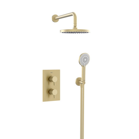 Bristan Prism Brushed Brass Concealed Shower Pack with Fixed Head and Handset
