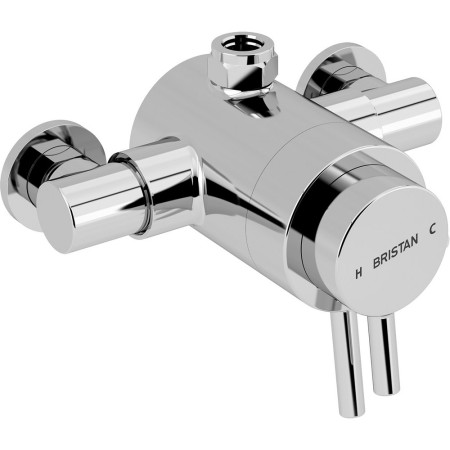 Bristan Prism Exposed Dual Control Top Outlet Chrome Shower Valve