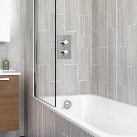 PRISM SHWR PK Bristan Prism Recessed Dual Control Bath and Shower Pack Bath Filler