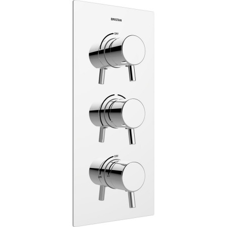 Bristan Prism Recessed Thermostatic Dual Control Shower Valve with Two Integral Stopcocks Chrome