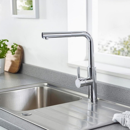 PR PULLSNK C Bristan Profile Extended Pull Down Kitchen Sink Mixer Lifestyle