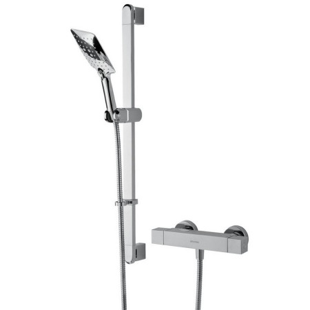 QB SHXSMFF C Bristan Qubo Thermostatic Bar Shower with Multi Function Handset