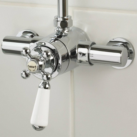 R2 SHXRR C Bristan Regency Dual Control Thermostatic Shower and Rigid Riser Rail Exposed Valve