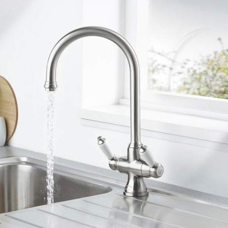 RSSNKEFBN Bristan Renaissance Easyfit Sinker Mixer in Brushed Nickel Lifestyle