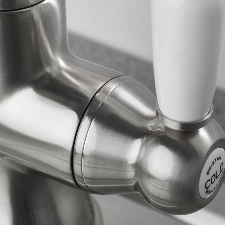 RSSNKEFBN Bristan Renaissance Easyfit Sinker Mixer in Brushed Nickel Lever Handle Detailing