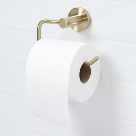 RD ROLL BB Bristan Round Toilet Roll Holder in Brushed Brass Lifestyle
