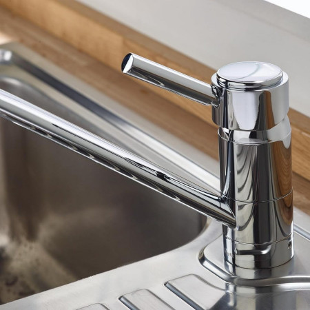 RU SNK EFC Bristan Ruby Easyfit Monobloc Chrome Kitchen Sink Mixer Tap Single Lever Handle