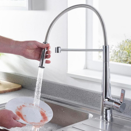 SAPROSNKC Bristan Sabre Professional Pull Down Kitchen Sink Mixer Lifestyle