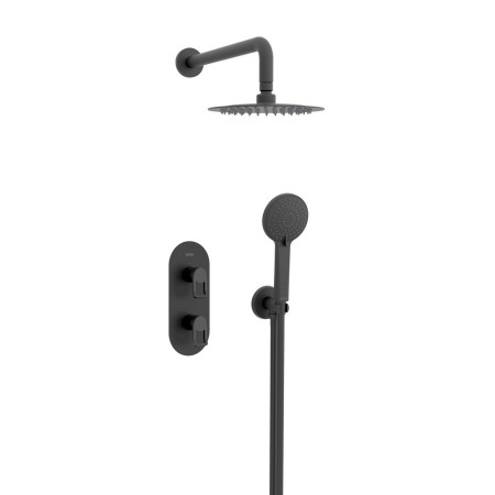 Bristan Saffron Black Concealed Dual Control Two Outlet Shower Pack