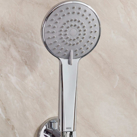 SAFFRONSHWRPK2 Bristan Saffron Chrome Concealed Dual Control Two Outlet Shower Pack Handset Close Up