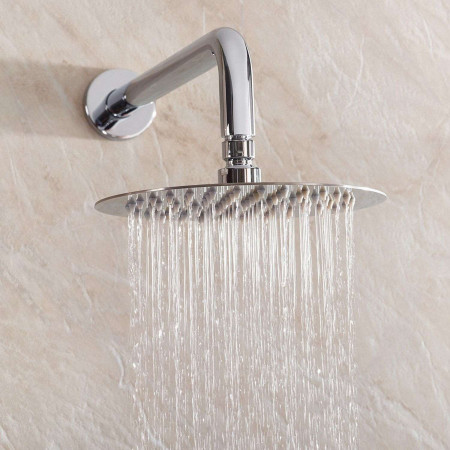 SAFFRONSHWRPK2 Bristan Saffron Chrome Concealed Dual Control Two Outlet Shower Pack Drench Head Close Up