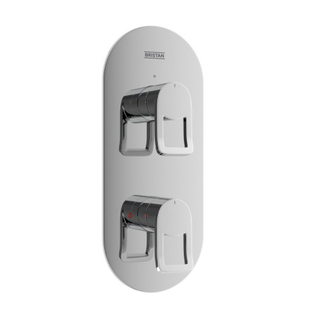 Bristan Saffron Chrome Concealed Two Outlet Thermostatic Shower Valve