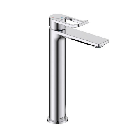 Bristan Saffron Eco Start Tall Basin Mixer with Clicker Waste in Chrome