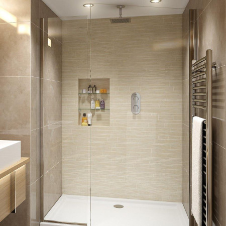 SAI SHCDIV C Bristan Sail Recessed Thermostatic Dual Control Shower Valve with Integral Two Outlet Diverter Lifestyle