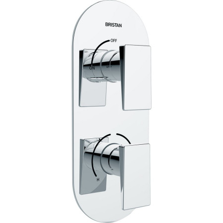 Bristan Sail Recessed Thermostatic Dual Control Shower Valve with Integral Two Outlet Diverter