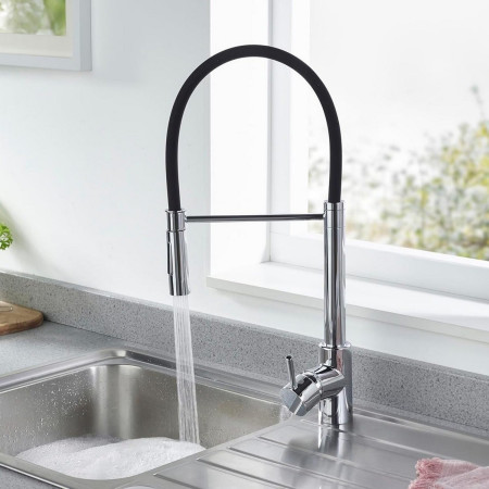 SI PROSNK C Bristan Silhouette Professional Pull Down Kitchen Sink Mixer Lifestyle
