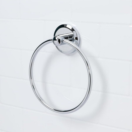 SO RING C Bristan Solo Towel Ring Chrome Plated Lifestyle