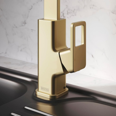 SPREFSNKBB Bristan Spruce Easyfit Kitchen Sink Mixer in Brushed Brass Lever Handle