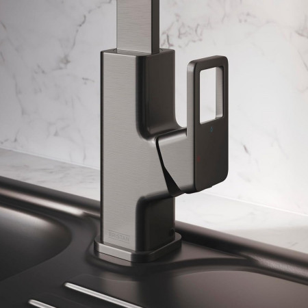 SPREFSNKGM Bristan Spruce Easyfit Kitchen Sink Mixer in Gunmetal Lever Handle