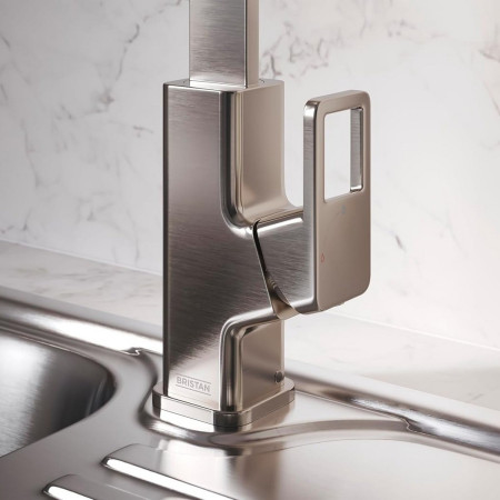 Bristan Spruce Easyfit Kitchen Sink Mixer in Stainless Steel