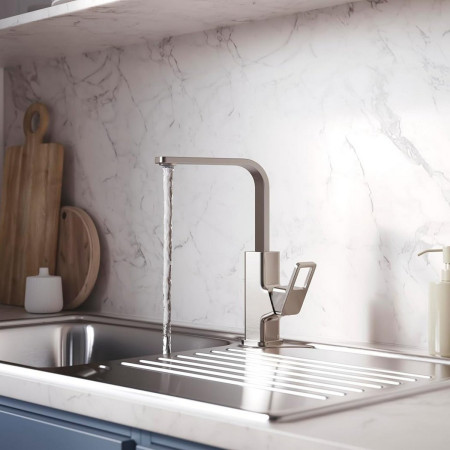 SPREFSNKSS Bristan Spruce Easyfit Kitchen Sink Mixer in Stainless Steel Kitchen Setting