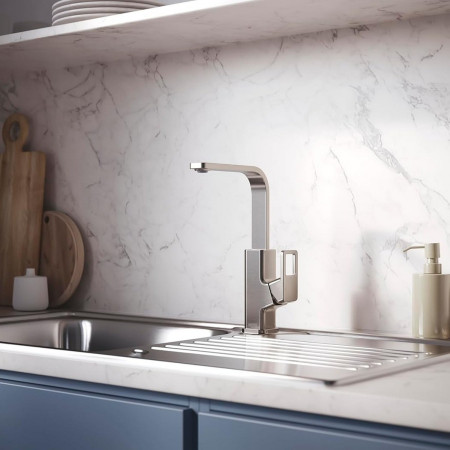 SPREFSNKSS Bristan Spruce Easyfit Kitchen Sink Mixer in Stainless Steel Lifestyle