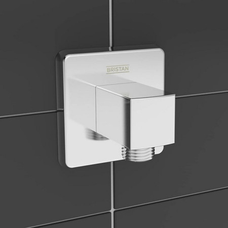 CARM WOSQ01 C Bristan Square Shower Wall Outlet Chrome Lifestyle