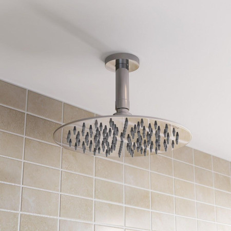 FH SLRD01 C Bristan Stainless Steel Slimline 200mm Round Fixed Shower Head Lifestyle