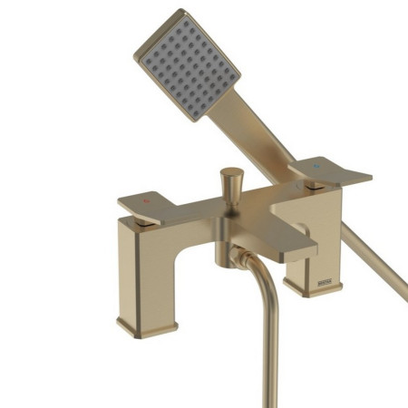 Bristan Tangram Bath Shower Mixer in Brushed Brass