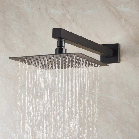 TANGRAMBLKSHWRPK2 Bristan Tangram Black Concealed Dual Control Two Outlet Shower Pack Drench Head