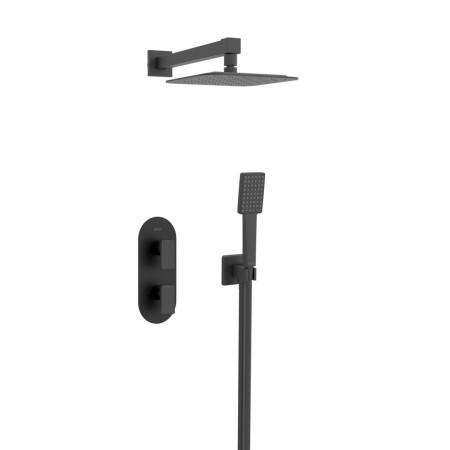 Bristan Tangram Black Concealed Dual Control Two Outlet Shower Pack
