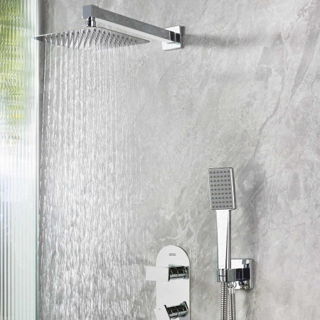 TANGRAMSHWRPK2 Bristan Tangram Chrome Concealed Dual Control Two Outlet Shower Pack Lifestyle