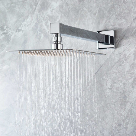 TANGRAMSHWRPK2 Bristan Tangram Chrome Concealed Dual Control Two Outlet Shower Pack Drench Head Close Up