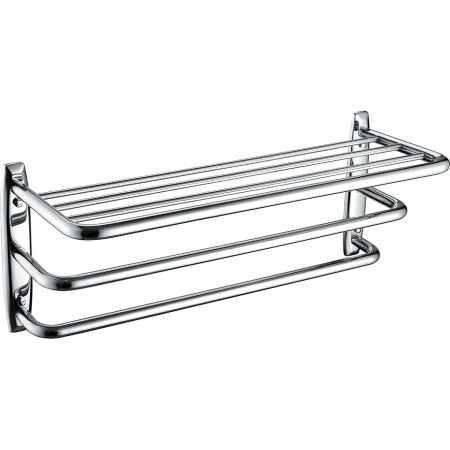 Bristan Tiered Modern Towel Shelf Chrome