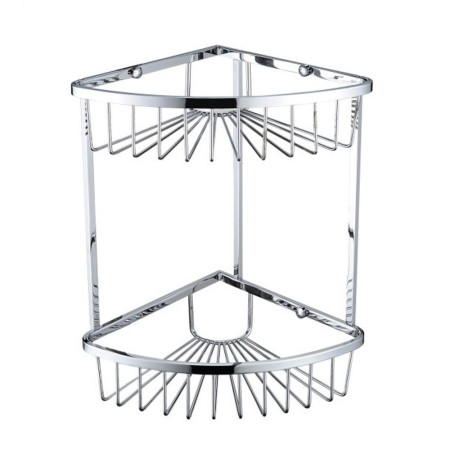 Bristan Two Tier Corner Fixed Wire Basket