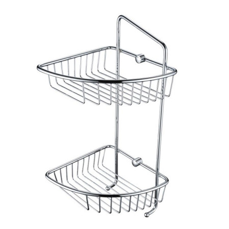 COMPBASK07C Bristan Two Tier Wall Fixed Wire Basket (1)