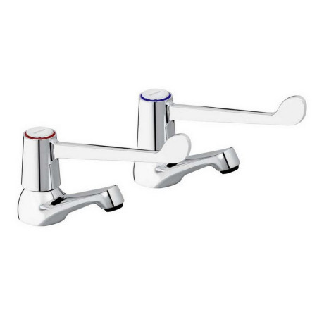 Bristan Value Lever Basin Taps With 6 Inch Lever