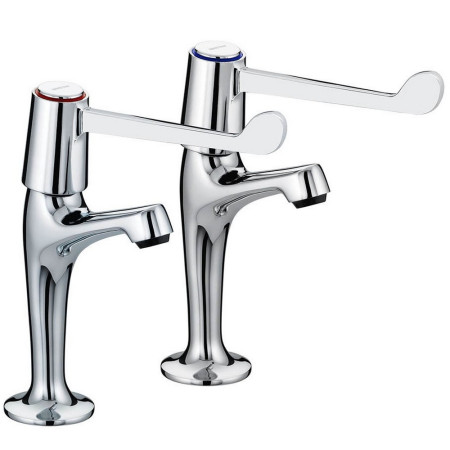 VAL2 HNK C 6 CD Bristan Value Lever High Neck Pillar Taps with 6-Inch Handles (1)