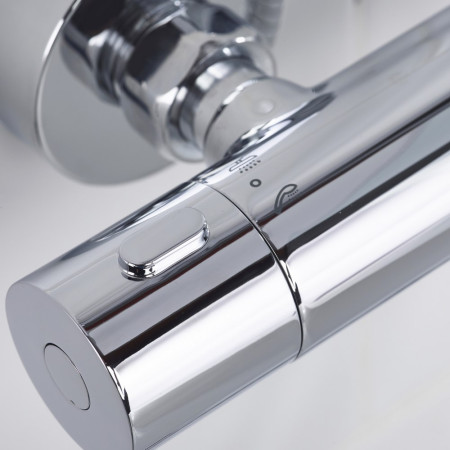 ZISHXDIVSMFFC Bristan Zing2 Chrome Adjustable Thermostatic Rigid Riser Bar Shower Diverter Button