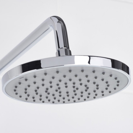 ZISHXDIVSMFFC Bristan Zing2 Chrome Adjustable Thermostatic Rigid Riser Bar Shower Drench Head Closeup