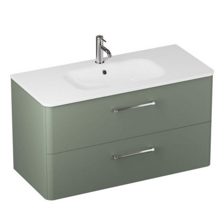 C100DDG/CAM101TH Britton Camberwell 1000mm Earthly Green Double Drawer Unit (1)