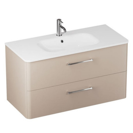 Britton Camberwell 1000mm Warm Beige Double Drawer Unit