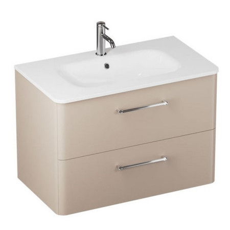 Britton Camberwell 800mm Warm Beige Double Drawer Unit