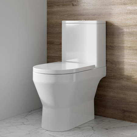 Britton Curve2 Rimless Open Back Close Coupled WC and Cistern Lifestyle
